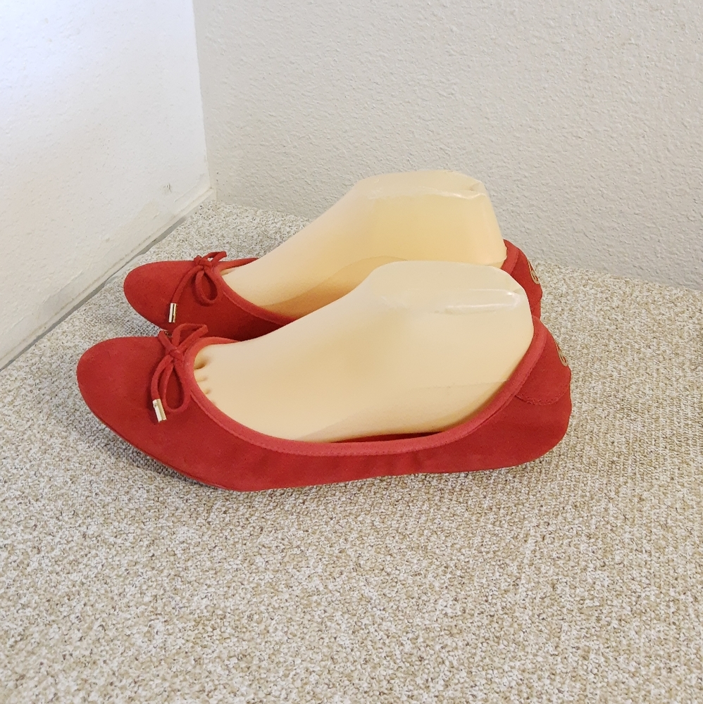 Michael Michael Kors Red Suede Ballet Shoes - Picture 3 of 7